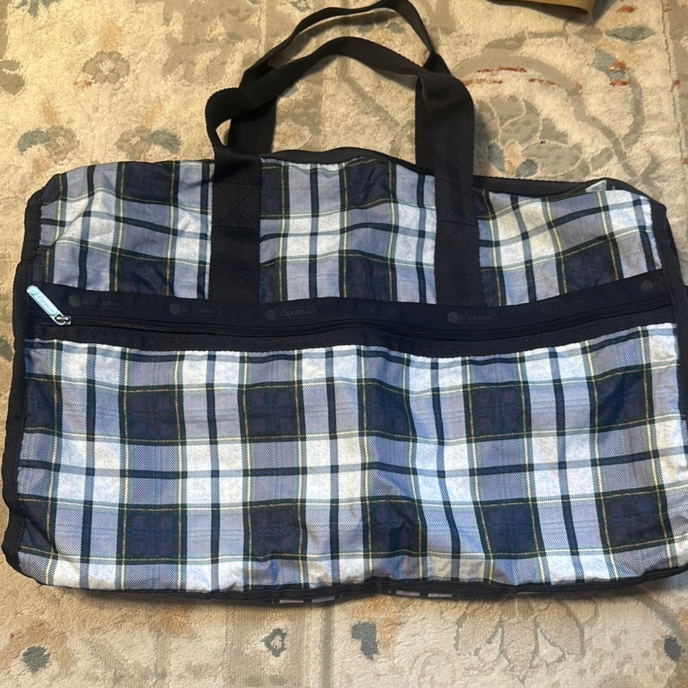 Blue Tartan Tote Bag